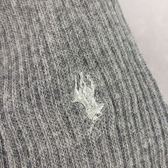 Polo Ralph Lauren Socks 2 Pairs  Assorted 10-13 Ribbed Black Gray Crew Sock - Picture 3 of 3